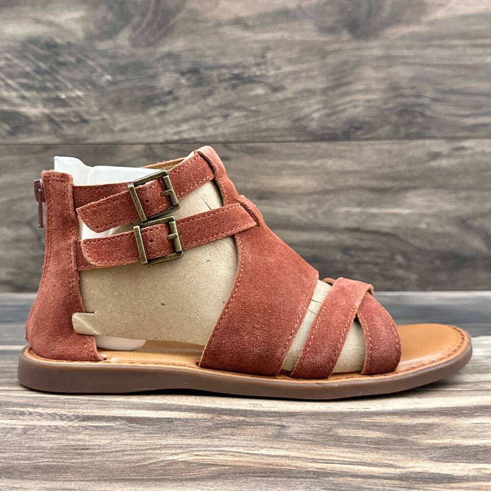 NIB BOC by Born Dora 8M Suede Gladiator Sandal Dk Red - Picture 4 of 12